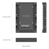 Kép 5/9 - Orico Beépítő keret - 1125SS-V1-BK/34/ (2,5" -> 3,5" SATA3 HDD/SSD, 9,5-12,5mm, Max.: 4TB, fekete)
