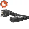 Kép 1/2 - PRC 5m IEC C13 aljzat - 90 fokos CEE 7/7 dugó hálózati tápkábel