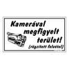 Piktogram Kamerával megfigyelt terület! fehér