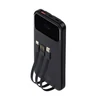 Power bank, beépített kábellel, 10.000mAh, RIVACASE 