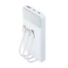 Power bank, beépített kábellel, 10.000mAh, RIVACASE 