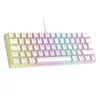 Kép 2/14 - Rampage Billentyűzet - PLOWER K60 White US (Vezetékes, Mechanikus, Blue switch, angol, fehér, RGB LED)