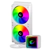Rampage CPU Water Cooler - INFINITE V240 (Mágneses kijelző, 36,9dB max., 98,54 m3/h; 2x12cm, A-RGB LED, fehér)