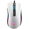 Rampage Egér Gamer - SMX-R44 V2 Macro (12800 DPI, 7 gomb, makro, RGB LED, 1,8m fonott kábel, fehér)