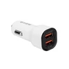 Kép 2/6 - S-Link Autós töltő - SL-EC30L (2db USB, 5V/2.4A/3,4A, 17W, Lightning, 100cm adat+töltőkábel, fehér)