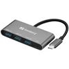 Kép 1/5 - Sandberg USB-C to 3xUSB 3.0 Hub + PD Gray