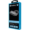 Kép 2/5 - Sandberg USB-C to 3xUSB 3.0 Hub + PD Gray