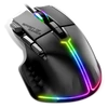 Spirit of Gamer Egér - PRO-M5 RGB (Optikai, 12800DPI, 1000Hz, 8 gomb, harisnyázott kábel, fekete)