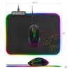 Spirit of Gamer Medium fekete RGB LED világító gamer egérpad