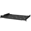 Kép 1/5 - Stalflex B-RSF19-1U-300B 19" 1U 300mm mély 2 ponton rögzíthető fekete fix tálca