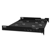 Kép 2/5 - Stalflex B-RSF19-1U-300B 19" 1U 300mm mély 2 ponton rögzíthető fekete fix tálca