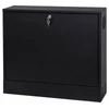 Kép 1/8 - Stalflex CR19-2U-130-B 19" 2U 130mm mély fekete fém ajtós fali rack szekrény