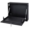 Kép 3/8 - Stalflex CR19-2U-130-B 19" 2U 130mm mély fekete fém ajtós fali rack szekrény