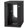 Kép 6/6 - Stalflex RC10-9U-300GB 10" 9U 300 mm mély lapra szerelt fekete üveg ajtós fali rack szekrény