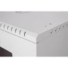 Kép 4/8 - Stalflex RC19-12U-450GG 19" 12U 450 mm mély lapra szerelt szürke üveg ajtós fali rack szekrény