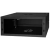 Kép 4/10 - Stalflex RC19-4U-450MB 19" 4U 450 mm mély lapra szerelt fekete fém ajtós fali rack szekrény