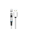 Kép 1/2 - Stansson 1m 3in1 mágneses fejű microUSB/Type-C/Lightning fonott kábel