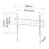 Kép 3/3 - Stell SHO 2021 40"-70" VESA 600x400 slim fix fekete fali konzol