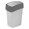 Kép 1/2 - Szemetes billenő fedeles CURVER Pacific Flip Bin 10l grafit-alumínium ezüst