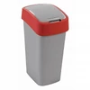 Kép 2/2 - Billenős szelektív hulladékgyűjtő, műanyag, 45 l, CURVER, piros/szürke