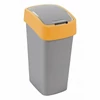 Billenős szelektív hulladékgyűjtő, műanyag, 45 l, CURVER, sárga/szürke
