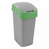 Kép 2/2 - Billenős szelektív hulladékgyűjtő, műanyag, 45 l, CURVER, zöld/szürke