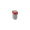 Kép 2/2 - Szemetes billenő fedeles CURVER Pacific Flip Bin 10l piros-ezüst