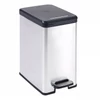 Kép 2/2 - Pedálos szemetes, 25 l, CURVER "Slim Bin", fekete-ezüst