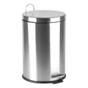 Kép 3/3 - Pedálos szemetes, rozsdamentes acél, kivehető műa. vödörrel, 5l
