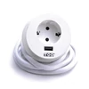 Kép 3/5 - TOO GPS-200-1W IP20, 1x 2P+F, USB-A, fehér asztalba süllyeszthető elosztó