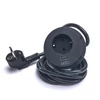 Kép 1/5 - TOO GPS-201-1B IP20, 1x 2P+F, USB-A, fekete asztalba süllyeszthető elosztó