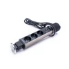 Kép 4/6 - TOO PPS-305-3C IP20, 3x 2P+F, 2x USB-A, króm asztalba süllyeszthető elosztó