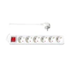 Kép 1/2 - TOO PSW-615S 6 aljzat 1.5 méter 3x1.0mm2 fehér kapcsolós elosztó