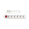 Kép 2/2 - TOO PSW-615S 6 aljzat 1.5 méter 3x1.0mm2 fehér kapcsolós elosztó