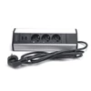 Kép 1/5 - TOO VPS-315-3S IP20, 3x 2P+F, 2x USB-A, ezüst asztalra rögzíthető elosztó