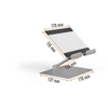 Kép 12/13 - Tablet tartó állvány, asztali, DURABLE "RISE", ezüst