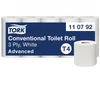 Toalettpapír, T4 rendszer, 10tek/cs, 3rétegű, 12,5cm átmérő, Advanced, TORK 