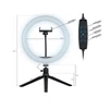 Kép 8/12 - Tracer LED Ring Lamp with Mini Tripod Black
