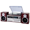 Kép 1/2 - Trevi TT 1072 E fekete retro bakelit lemezjátszó/Mini HiFi rendszer