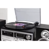 Kép 4/4 - Trevi TT 1072 E sötét fa retro bakelit lemezjátszó/Mini HiFi rendszer