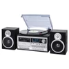 Kép 1/4 - Trevi TT 1072 E sötét fa retro bakelit lemezjátszó/Mini HiFi rendszer