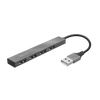 Kép 1/6 - USB elosztó-HUB, 4 port, alumínium, USB 2.0, TRUST "Halyx"