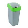 Kép 1/2 - Billenős szelektív hulladékgyűjtő, műanyag, 45 l, CURVER, zöld/szürke