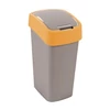 Kép 1/2 - Billenős szelektív hulladékgyűjtő, műanyag, 45 l, CURVER, sárga/szürke