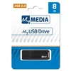 Pendrive, 8GB, USB 2.0, MYMEDIA (by VERBATIM)