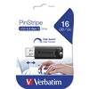 Kép 1/4 - Pendrive, 16GB, USB 3.2, VERBATIM "Pinstripe", fekete