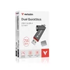 Pendrive, 256GB, USB-A/C 3.2 Gen1, VERBATIM 