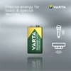 Kép 2/6 - Tölthető elem, 9V, 1x200 mAh, előtöltött, VARTA "Power"