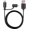 Kép 1/3 - Varta 57943101401 1m 2in1 USB - microUSB/Lightning fekete adat- és töltőkábel