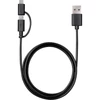 Kép 1/2 - Varta 57948101401 1m 2in1 USB - microUSB/Type C fekete adat- és töltőkábel